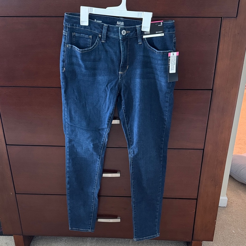 NWT- ANA Women’s Dark Blue Skinny Jeans - Classic Stretch Denim